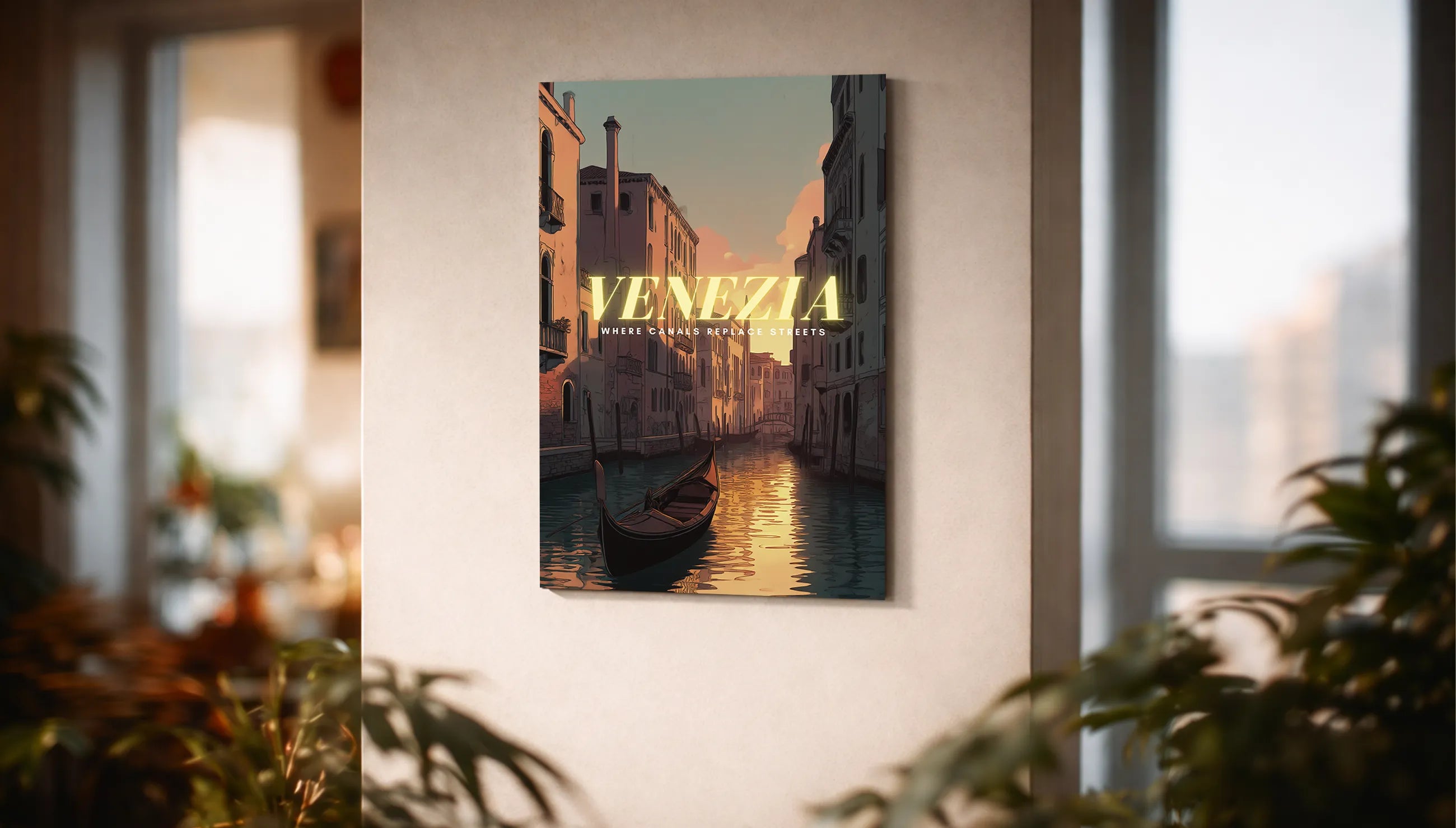 Metallbild - "Venedig Comic"