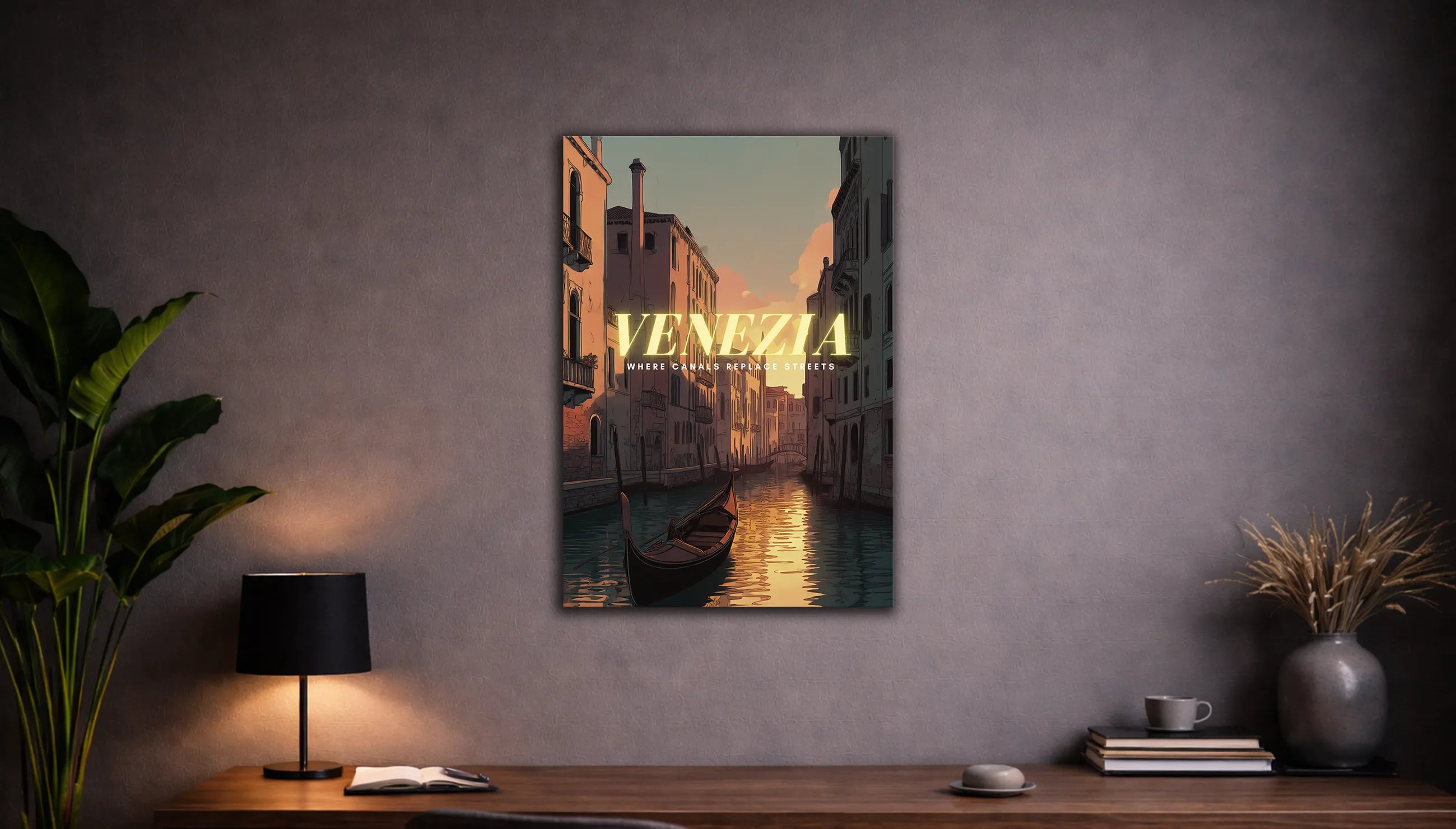 Metallbild - "Venedig Comic"