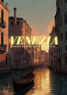 Metallbild - "Venedig Comic"