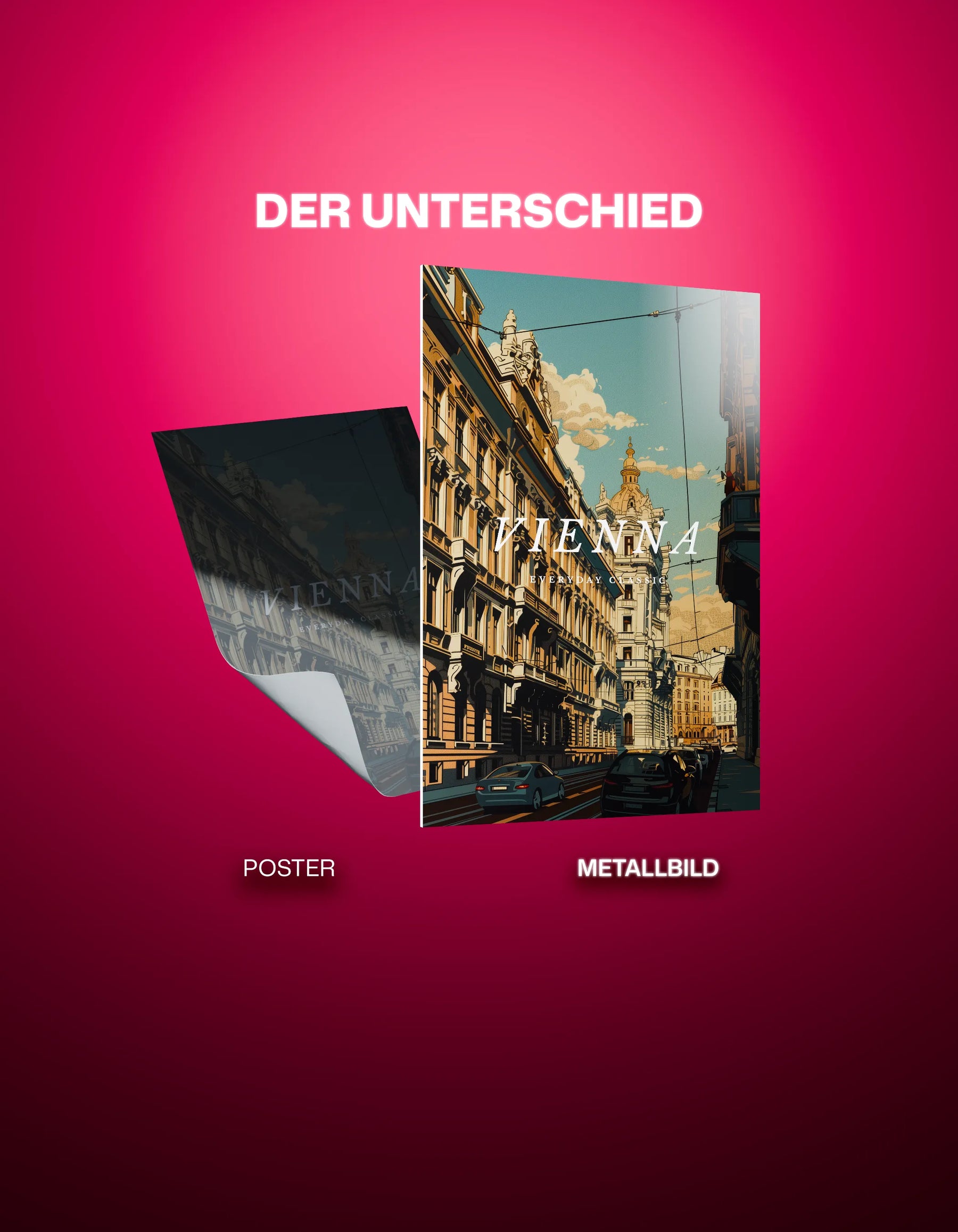 Metallbild - "Wien Comic"