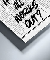 Metallbild - "What If It All Works Out"